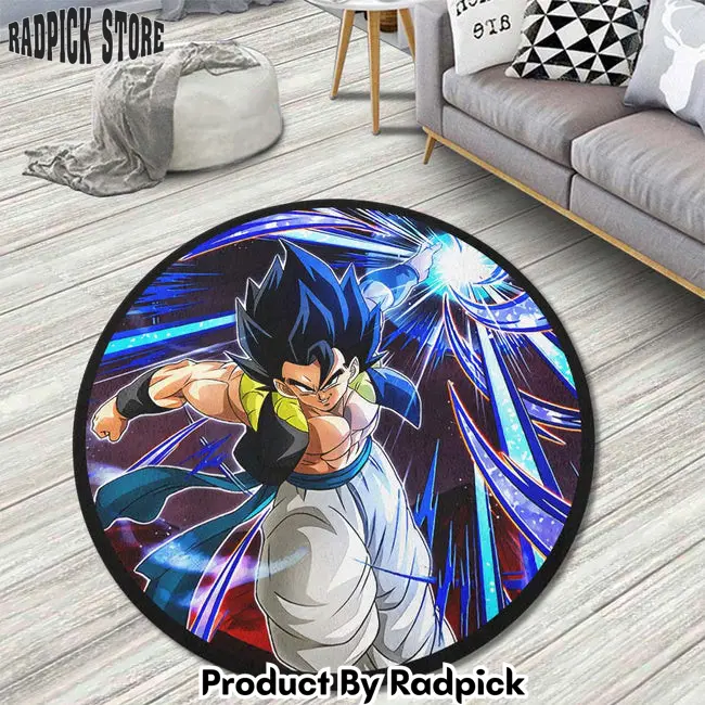 Gogeta skill round rug custom dragon ball anime circle carpet  rp5953265